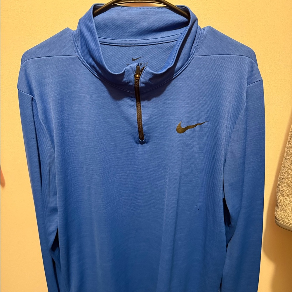 Nike Men's Blue Quarter-Zip Jacket